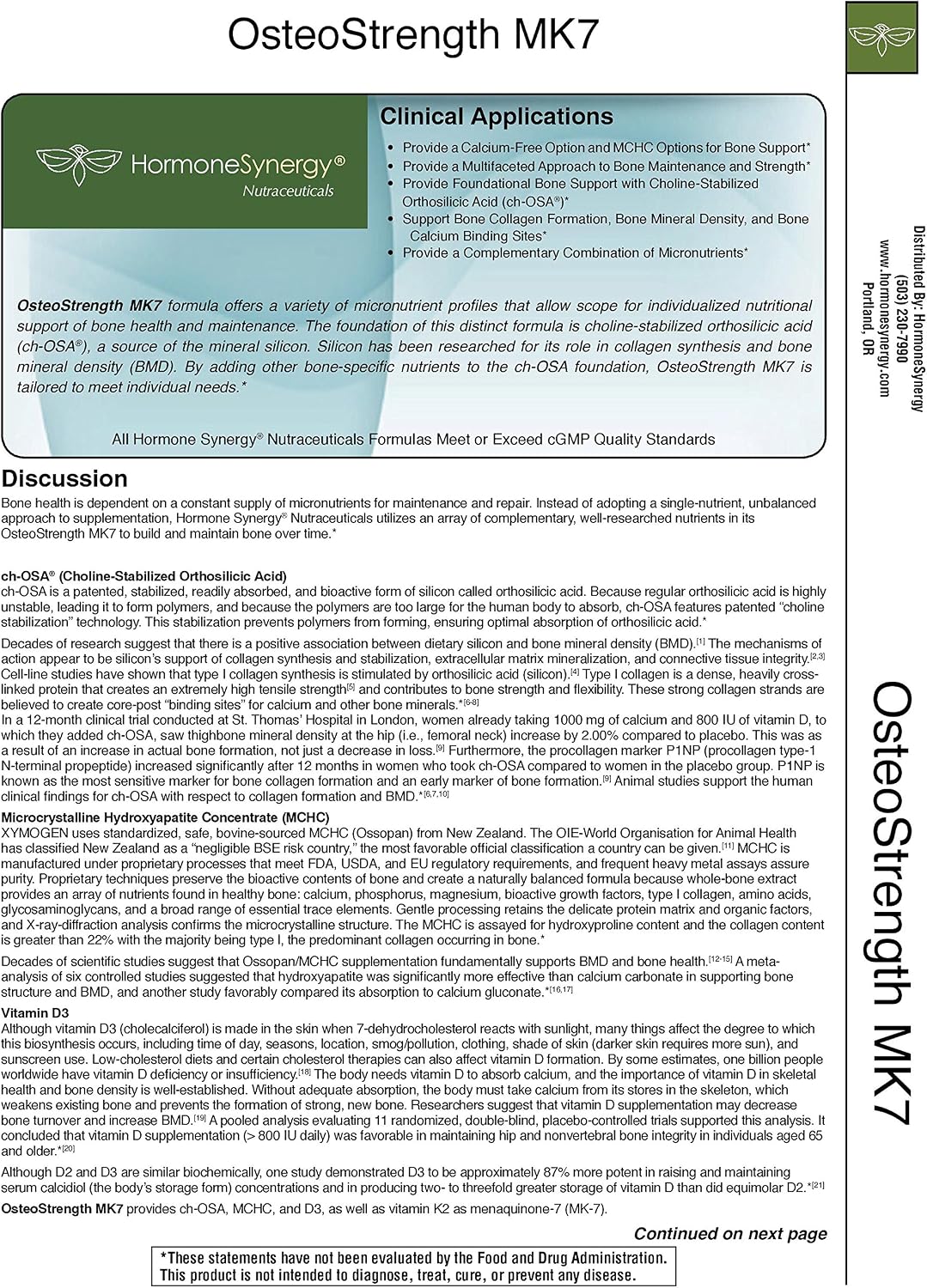 RetzlerRx OsteoStrength MK-7 - Bone Health Supplement with MCHC, Vitamin D3, K2 & ch-OSA - görsel 2