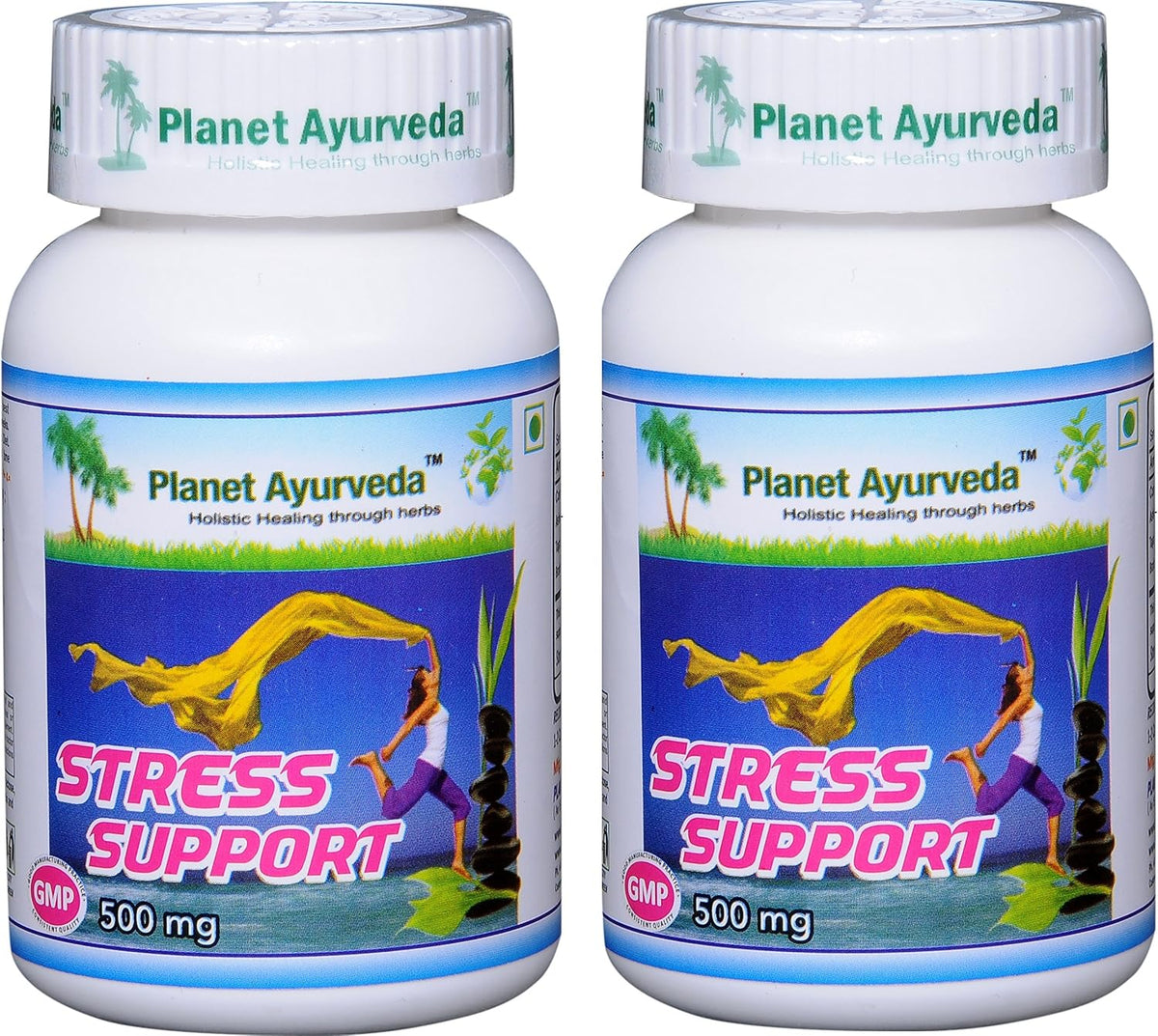 Planet Ayurveda Stress Support, 500 mg Veg Capsules (2 Bottles) - görsel 1