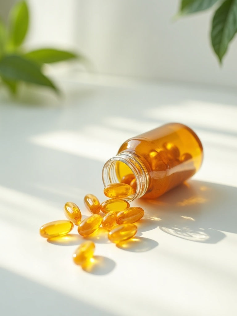 Vitamins collection — Vitamin D, C, B and everyday essentials